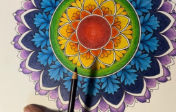 Mandala en couleur
