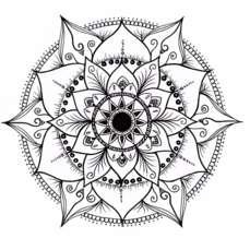 Mandala à l'encre