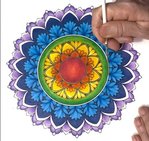 Mandala en cours de réalisation